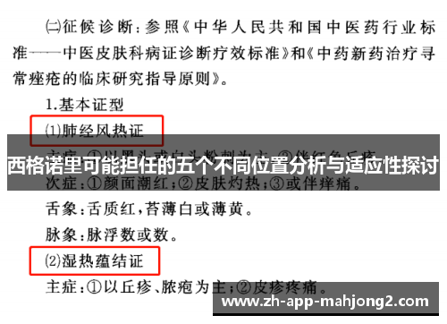 西格诺里可能担任的五个不同位置分析与适应性探讨